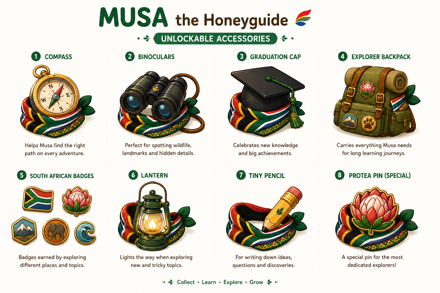 Musa unlockable accessories